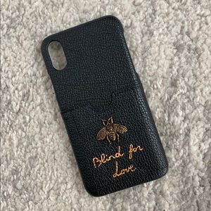 Leather Gucci iPhone X case